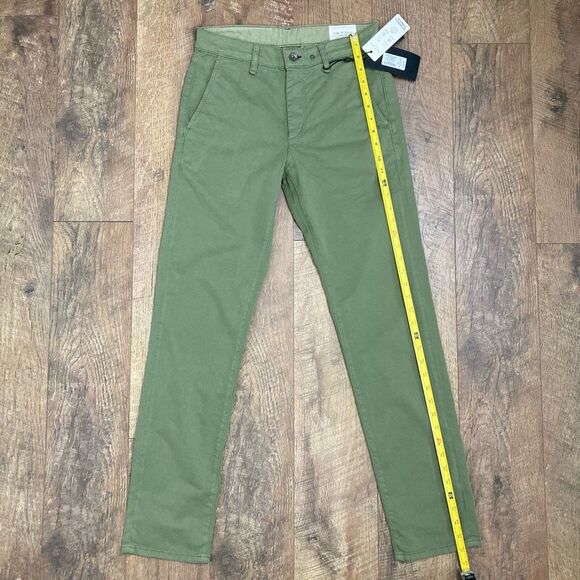 NWT Rag & Bone Men’s Fit 2 Stretch Twill Chino Mid Rise Pants in Pale Army sz 28 - Picture 6 of 9